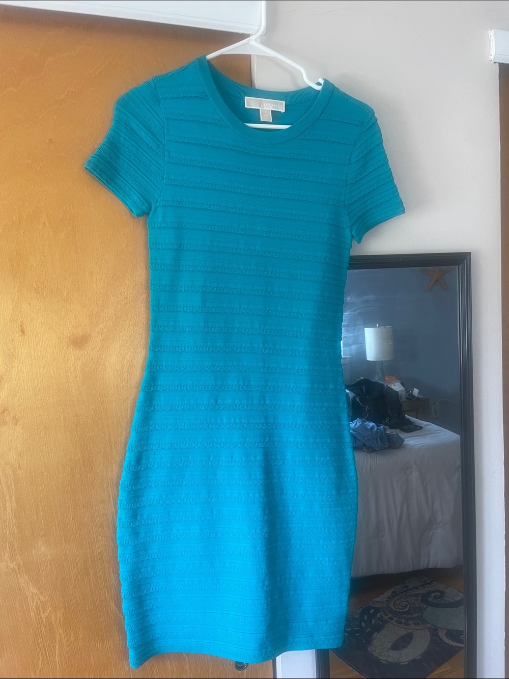 Michael Kors  teal knit dress